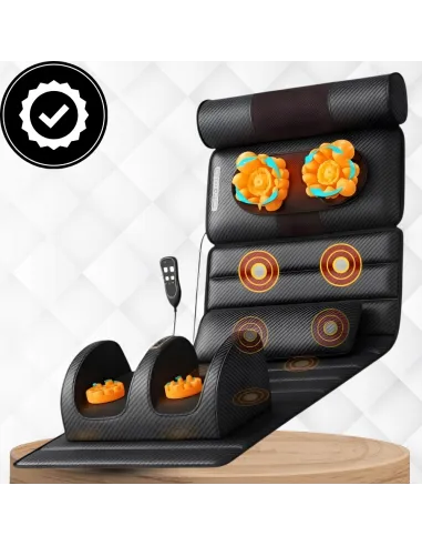 MATA MASUJĄCA MATERAC MASAŻU FOTEL KRĘGOSŁUP NOGI PODGRZEWANY 3D SHIATSU