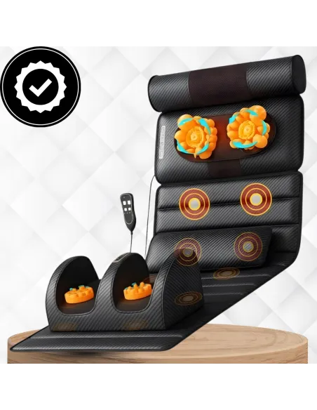 MATA MASUJĄCA MATERAC MASAŻU FOTEL KRĘGOSŁUP NOGI PODGRZEWANY 3D SHIATSU