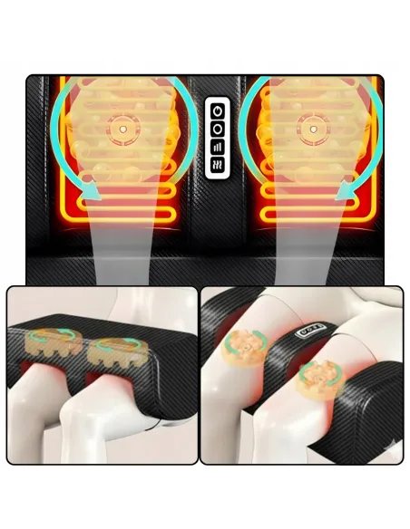 MATA MASUJĄCA MATERAC MASAŻU FOTEL KRĘGOSŁUP NOGI PODGRZEWANY 3D SHIATSU