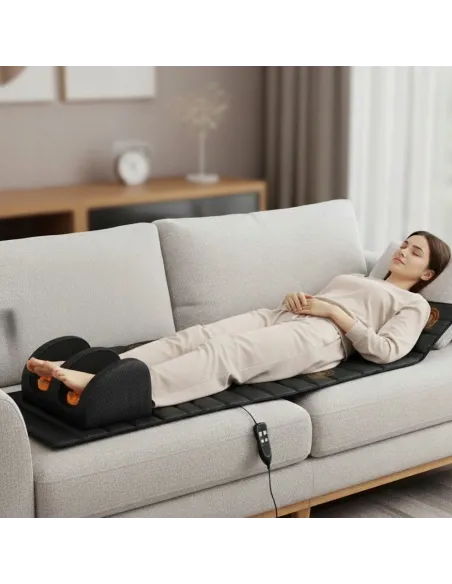 MATA MASUJĄCA MATERAC MASAŻU FOTEL KRĘGOSŁUP NOGI PODGRZEWANY 3D SHIATSU