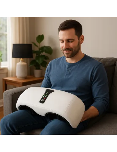 MASAŻER KOLAN NÓG STÓP ŁYDEK z UCISKANIEM PODGRZEWANIEM System AIR BAG