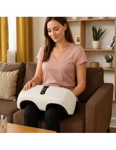 MASAŻER KOLAN NÓG STÓP ŁYDEK z UCISKANIEM PODGRZEWANIEM System AIR BAG