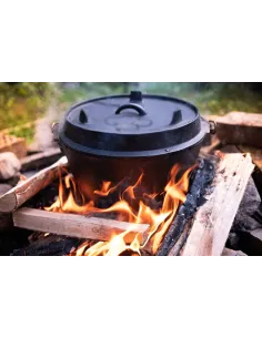 KOCIOŁEK GRILL GARNEK ŻELIWNY WISZĄCY WĘGIERSKI MYŚLIWSKI 9,5L NA OGNISKO 2