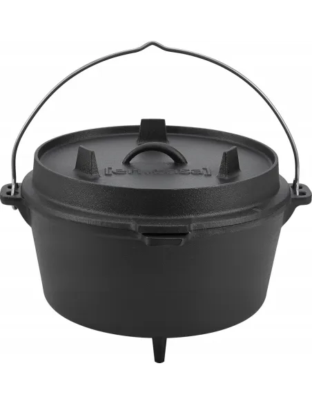 KOCIOŁEK GRILL GARNEK ŻELIWNY WISZĄCY WĘGIERSKI MYŚLIWSKI 9,5L NA OGNISKO