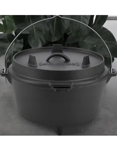 KOCIOŁEK GRILL GARNEK ŻELIWNY WISZĄCY WĘGIERSKI MYŚLIWSKI 9,5L NA OGNISKO