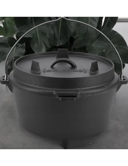 KOCIOŁEK GRILL GARNEK ŻELIWNY WISZĄCY WĘGIERSKI MYŚLIWSKI 9,5L NA OGNISKO