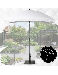 PARASOL Łamany Regulowany 2x1,3m PROSTOKĄTNY NA BALKON 200x130cm Biały 2