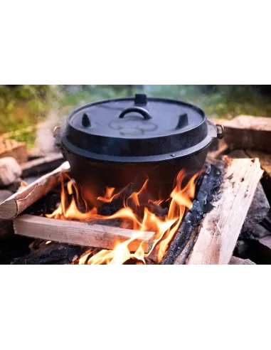 KOCIOŁEK MYŚLIWSKI ŻELIWNY GARNEK węgierski pieczonki na OGNISKO GRILL 5L