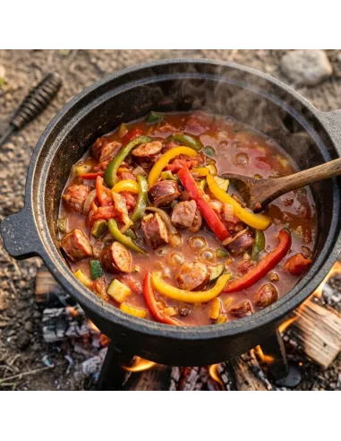 KOCIOŁEK ŻELIWNY GARNEK MYŚLIWSKI WĘGIERSKI NA OGNISKO GRILL PIECZONKI 10L
