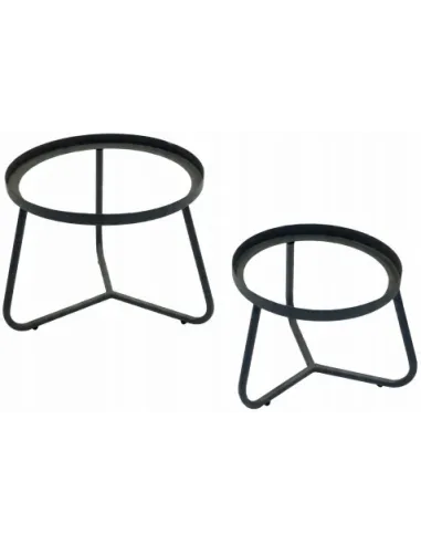 2x METALOWY Podłogowy KWIETNIK LOFT Kwiaty CZARNY