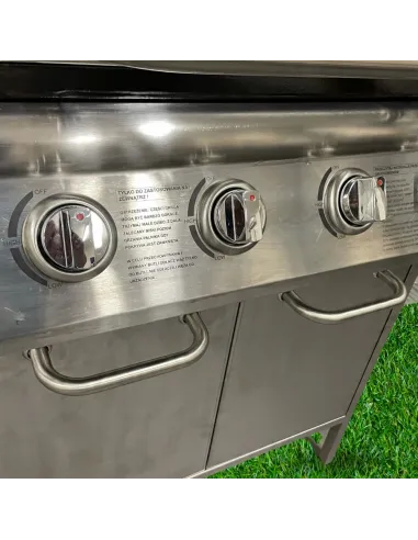 GRILL Gazowy IOWA Stal Nierdzewna BBQ 5 palnikowy 4+1 na Kółkach 14,5kW