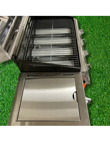 GRILL Gazowy IOWA Stal Nierdzewna BBQ 5 palnikowy 4+1 na Kółkach 14,5kW