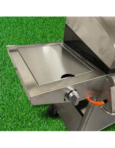 GRILL Gazowy IOWA Stal Nierdzewna BBQ 5 palnikowy 4+1 na Kółkach 14,5kW