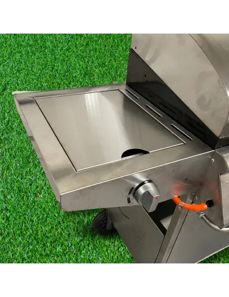 GRILL Gazowy IOWA Stal Nierdzewna BBQ 5 palnikowy 4+1 na Kółkach 14,5kW