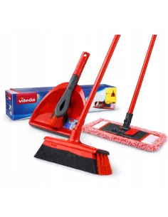 Zestaw do sprzątania 3w1 VILEDA Mop Mikrofirba + Miotła +Zmiotka +Szufelka