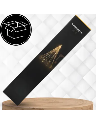 CHOINKA DUŻA ZEWNĘTRZNA Fairybell 400cm 2000 LED Biały Ciepły + Maszt