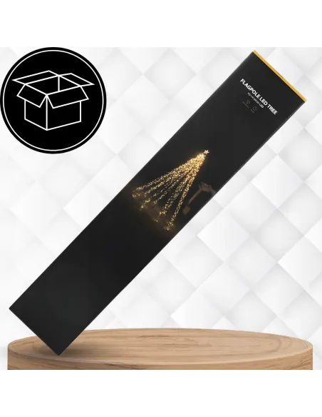 CHOINKA DUŻA ZEWNĘTRZNA Fairybell 400cm 2000 LED Biały Ciepły + Maszt