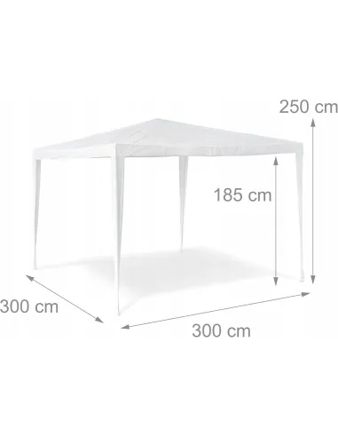 PAWILON OGRODOWY NAMIOT HANDLOWY ALTANA 300 x 300 cm 4 ŚCIANY OKNA ZAMEK