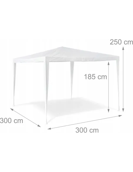 PAWILON OGRODOWY NAMIOT HANDLOWY ALTANA 300 x 300 cm 4 ŚCIANY OKNA ZAMEK