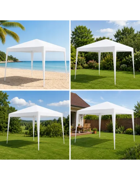 PAWILON OGRODOWY NAMIOT HANDLOWY ALTANA 300 x 300 cm 4 ŚCIANY OKNA ZAMEK