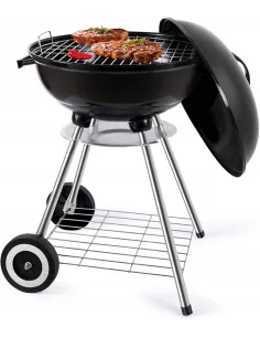 Grill BBQ TEXAS KETTLE Ogrodowy Węglowy na brykiet Zamykany POKRYWA Półka