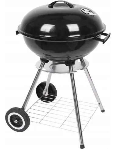Grill BBQ TEXAS KETTLE Ogrodowy Węglowy na brykiet Zamykany POKRYWA Półka