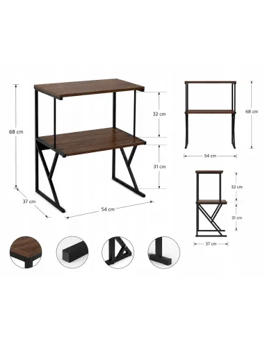 Półka na Mikrofalówkę Regał Kuchenny Organizer Loft 3 Poziomy