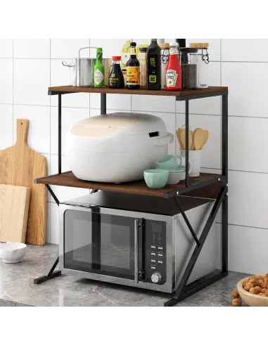 Półka na Mikrofalówkę Regał Kuchenny Organizer Loft 3 Poziomy