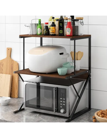 Półka na Mikrofalówkę Regał Kuchenny Organizer Loft 3 Poziomy