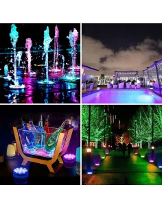 1x OŚWIETLENIE BASENU PODWODNE BASENOWE LAMPA LED RGB + PILOT 2