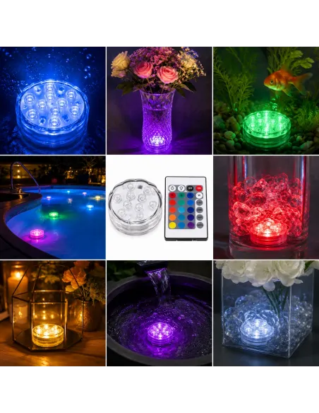 1x OŚWIETLENIE BASENU PODWODNE BASENOWE LAMPA LED RGB + PILOT