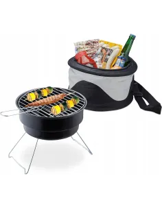 PRZENOŚNY Piknikowy GRILL OGRODOWY Węglowy MAŁY BBQ + TORBA TERMICZNA