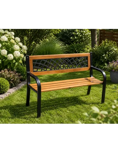 Ławka Ławeczka Ogrodowa Drewniana 2 Osobowa Taras Balkon Ogród 118 cm