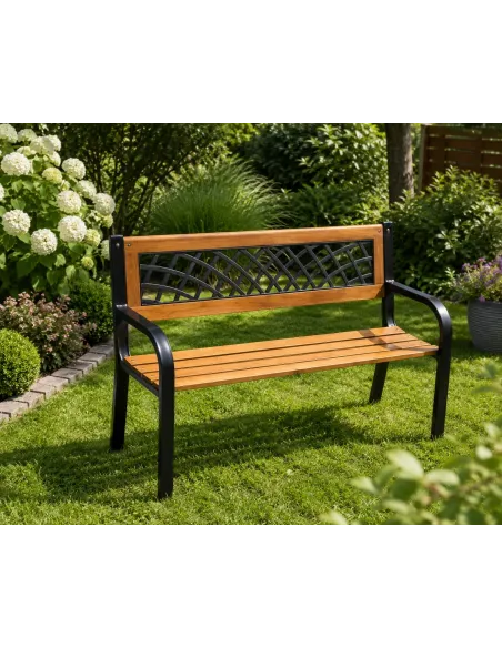 Ławka Ławeczka Ogrodowa Drewniana 2 Osobowa Taras Balkon Ogród 118 cm