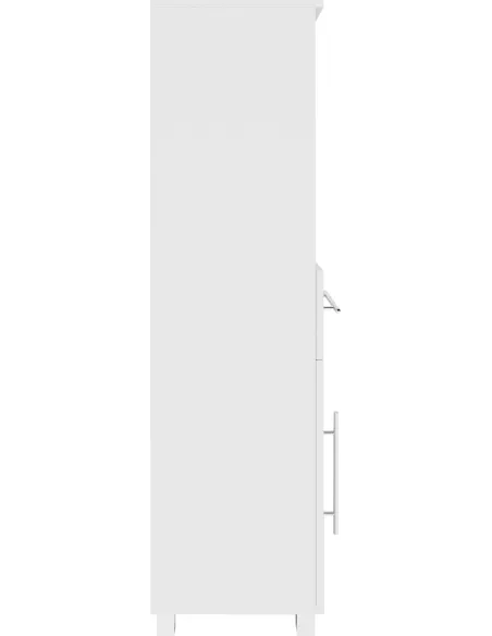 NOWOCZESNA SZAFKA ŁAZIENKOWA SŁUPEK 32CM REGAŁ z SZUFLADĄ BIAŁA