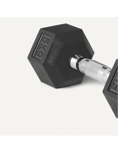 Hantel Żeliwny hantla ciężarek Gumowany HEX 2x5 kg do Ćwiczeń