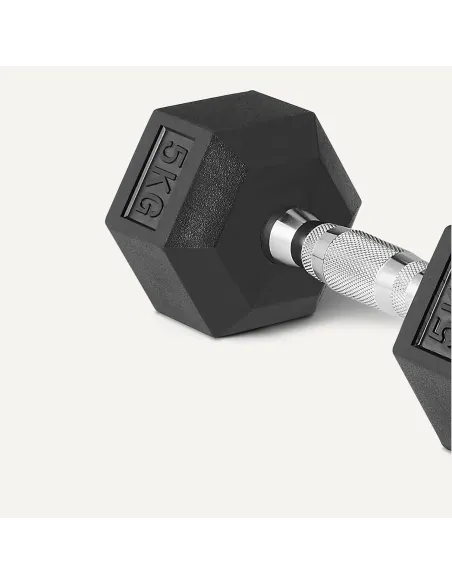 Hantel Żeliwny hantla ciężarek Gumowany HEX 2x5 kg do Ćwiczeń