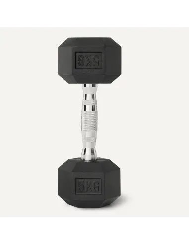 Hantel Żeliwny hantla ciężarek Gumowany HEX 2x5 kg do Ćwiczeń