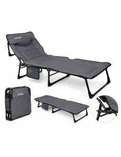 Łóżko Turystyczne Składane Polowe Kanadyjka Leżak Camping 200x65 cm 150 kg