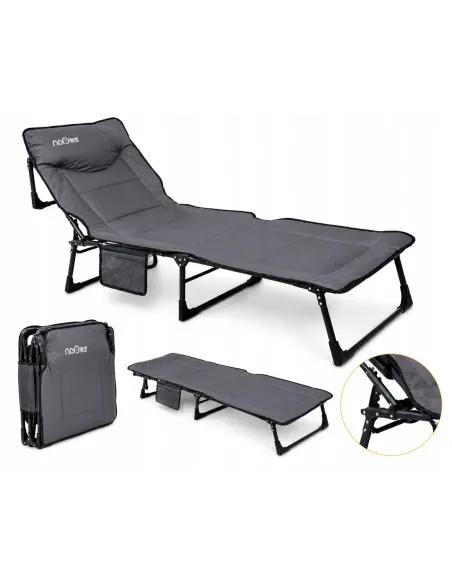 Łóżko Turystyczne Składane Polowe Kanadyjka Leżak Camping 200x65 cm 150 kg