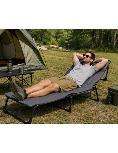 Łóżko Turystyczne Składane Polowe Kanadyjka Leżak Camping 200x65 cm 150 kg