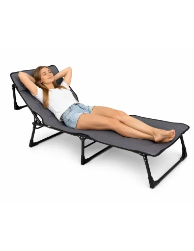 Łóżko Turystyczne Składane Polowe Kanadyjka Leżak Camping 200x65 cm 150 kg