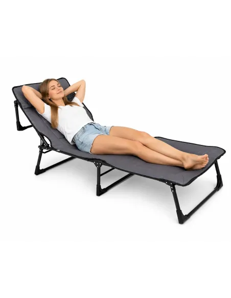Łóżko Turystyczne Składane Polowe Kanadyjka Leżak Camping 200x65 cm 150 kg