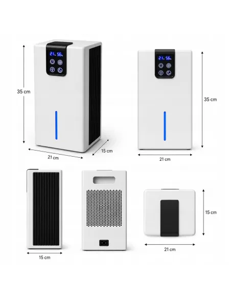 MOCNY OSUSZACZ POWIETRZA 0,7l/24h POCHŁANIACZ WILGOCI 70W 2L Ølven