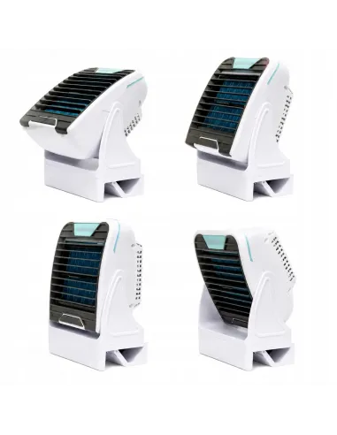 KLIMATOR PRZENOŚNY BIURKOWY WIATRAK NA WODĘ i LÓD 3W1 WENTYLATOR USB + AKU