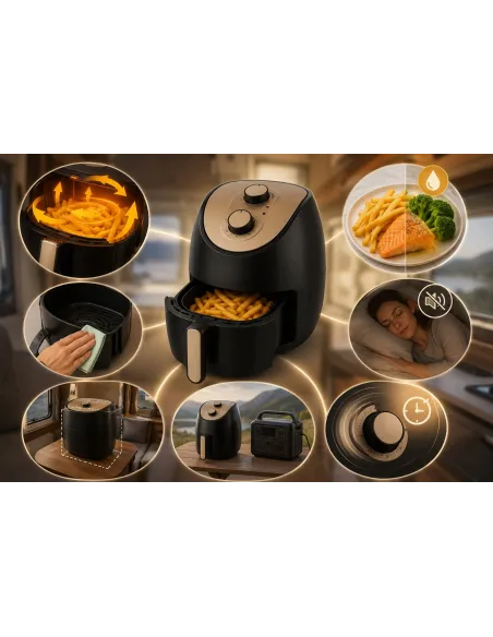 AIR FRYER 24V 3l TIR bus KAMPER FRYTKOWNICA BEZTŁUSZCZOWA frytownica 250W