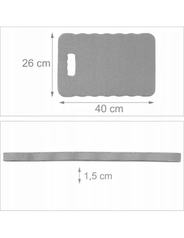 2x MATA WARSZTATOWA OGRODOWA KLĘCZNIK PODKŁADKA POD KOLANA 40x26cm SZARA