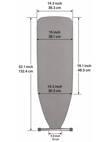 Deska do Prasowania 114x38 cm T-Leg Regulowana Składana Pokrowiec Bawełna