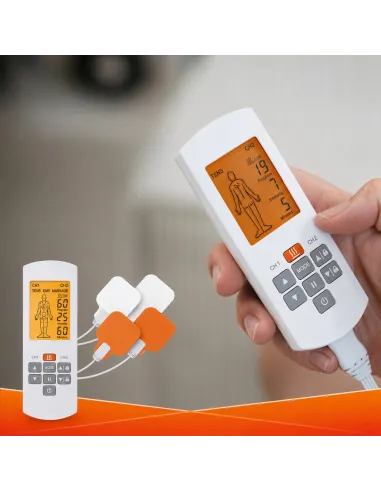 Elektrostymulator Mięśni i Nerwów TENS EMS MASAŻ GRZANIE 60 prog Elektrody