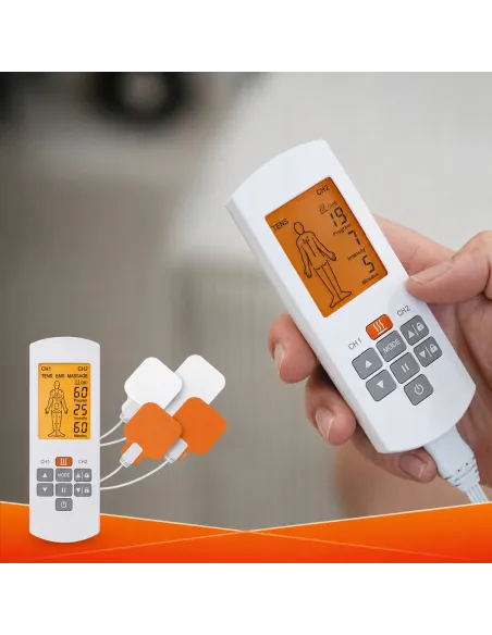 Elektrostymulator Mięśni i Nerwów TENS EMS MASAŻ GRZANIE 60 prog Elektrody